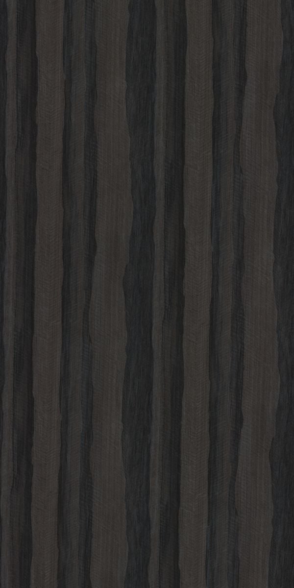 Dark wenge decorative laminate with suede finish and fluted pattern showing vertical ridges and textured surface.