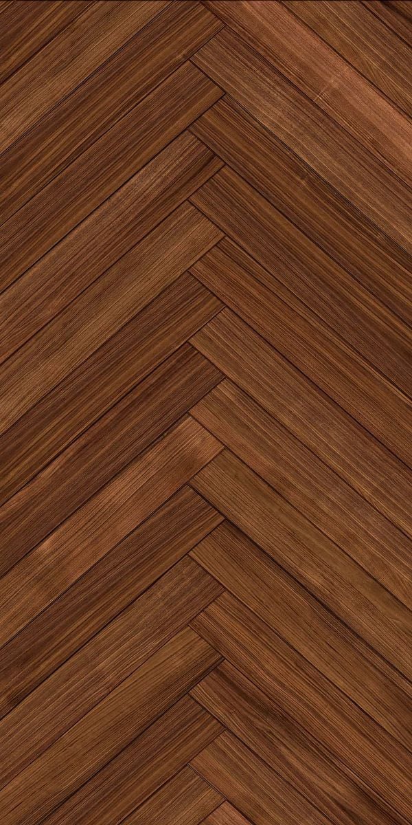 Brown wood laminate with herringbone pattern and suede finish, showing wood grain texture and diagonal planks arrangement.