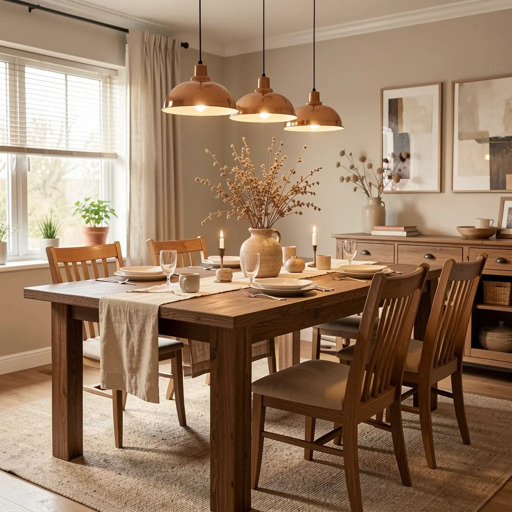 Brown laminate with textured wood grain pattern and vertical grain direction.