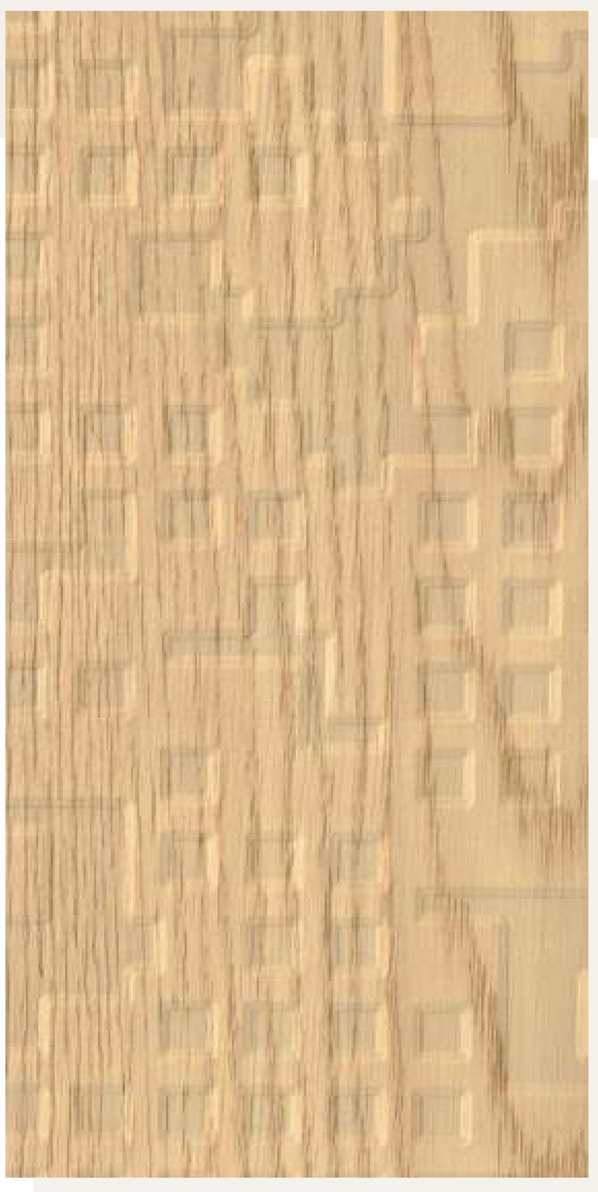 Beige laminate with textured wood grain pattern and vertical grain direction.