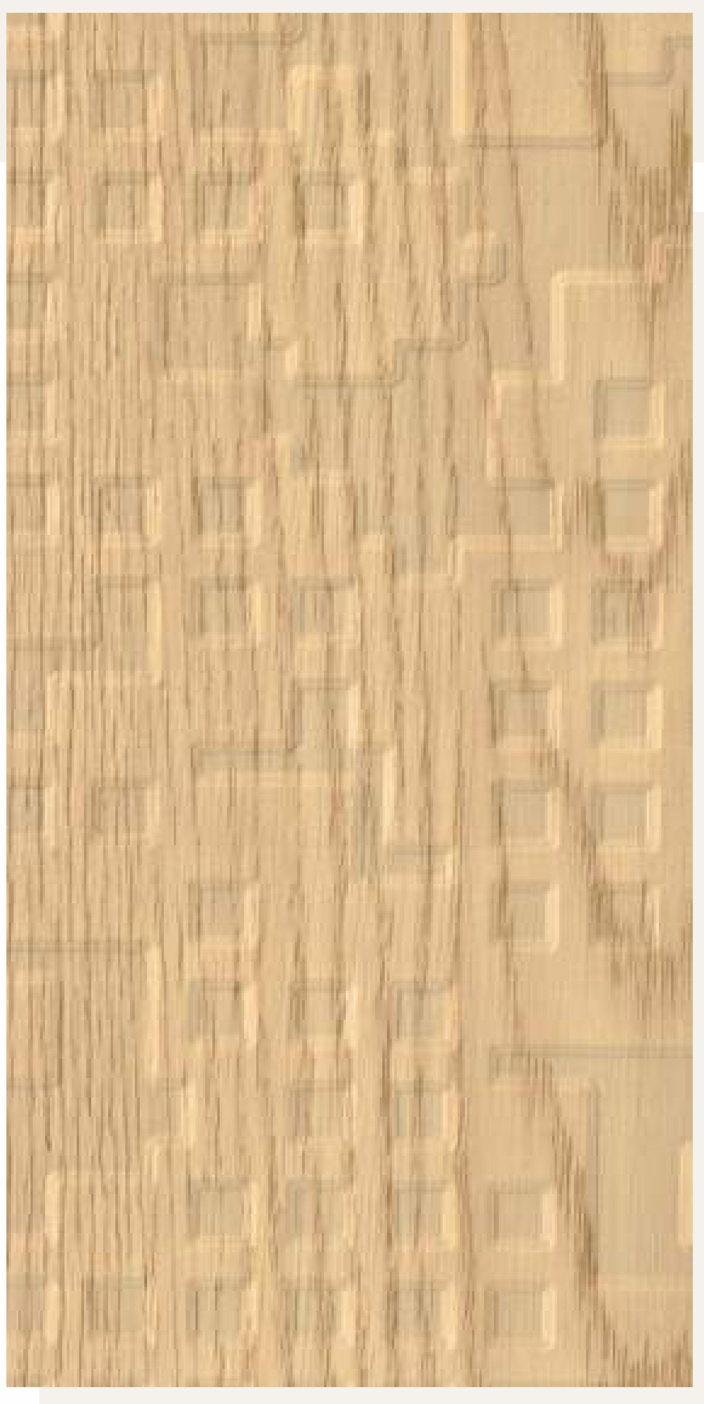 Beige laminate with textured wood grain pattern and vertical grain direction.