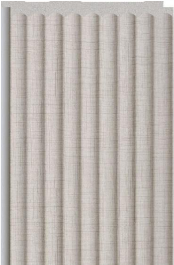 Interlock Charcoal Louvers Plain Colors Linen Beige 9.5x0.42 Ft - Pn 02714 K