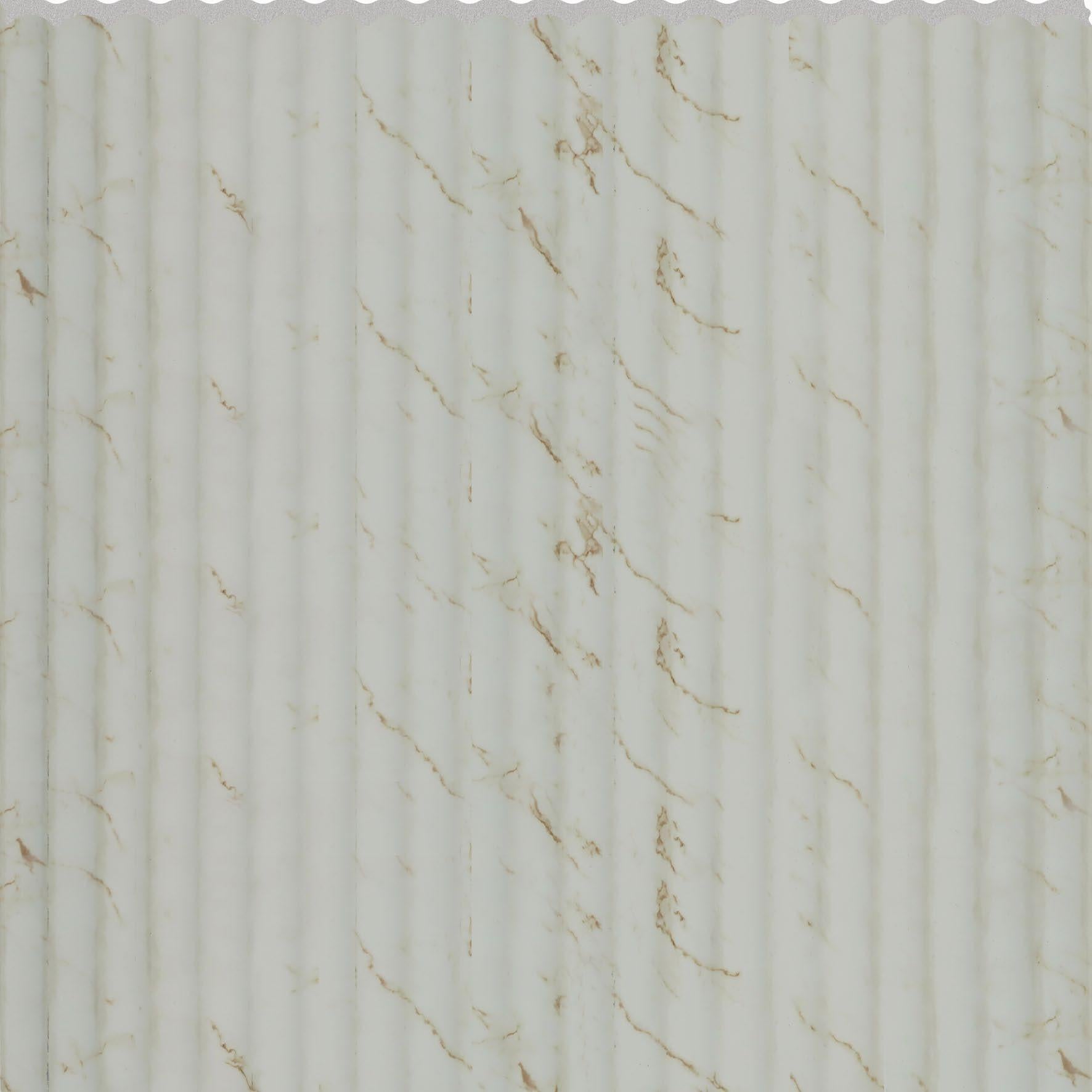 Interlock Wpc Louvers Panel Marble & Stone Ivory Vein 8x1 Ft - Pn 02731 F
