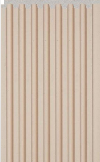 Soft Beige Interlock Charcoal Louvers Plain Colors 9.5x0.4 Ft - Pn 02715 R