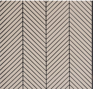 Beige Chevron Interlock Wpc Louvers Plain Colors 9.5x1 Ft - Pn 02725 J