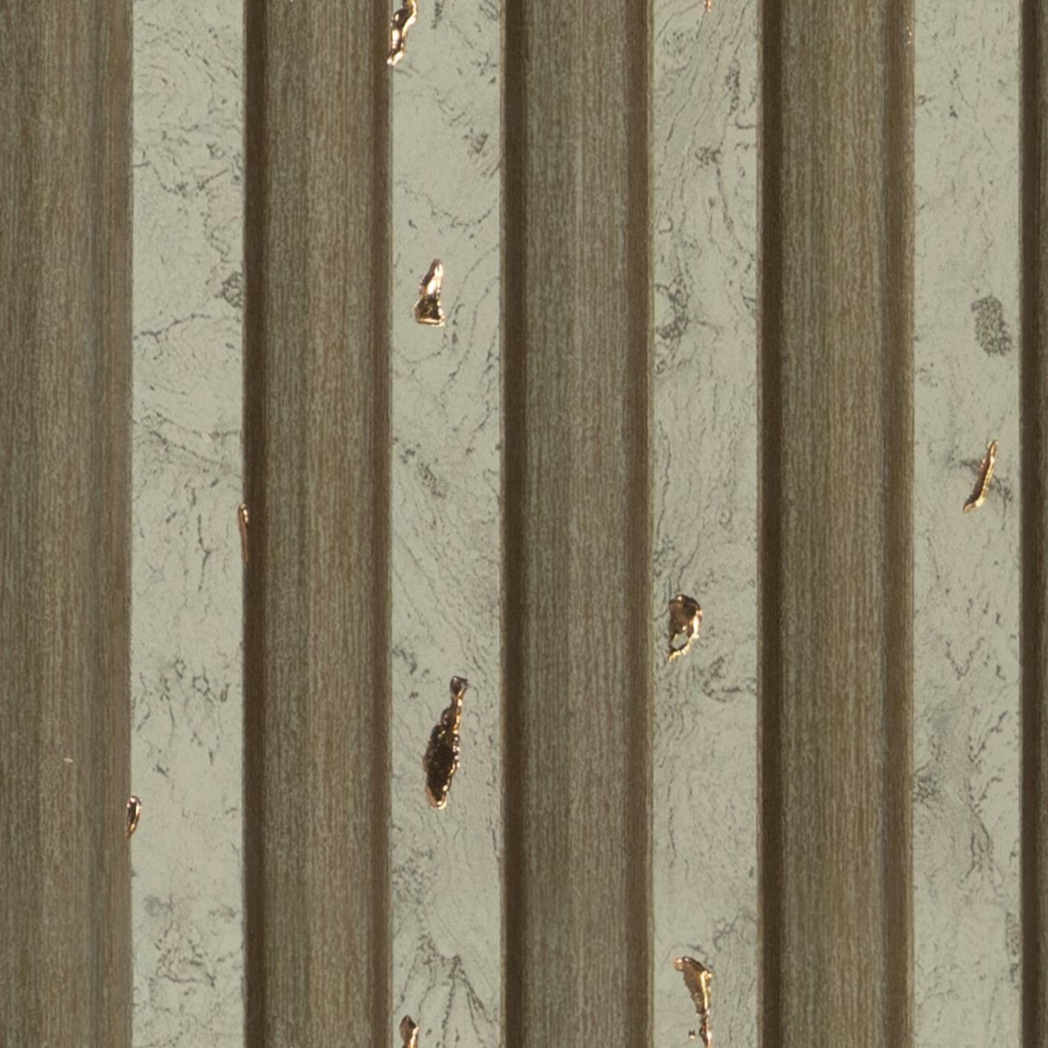 Brown Wooden Charcoal Louver Wood 8x0.41 Ft - Pn 04562