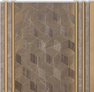 Wpc Louvers Panel Designer Mocha Brown 9.5x1 Ft - Pn 02722 F