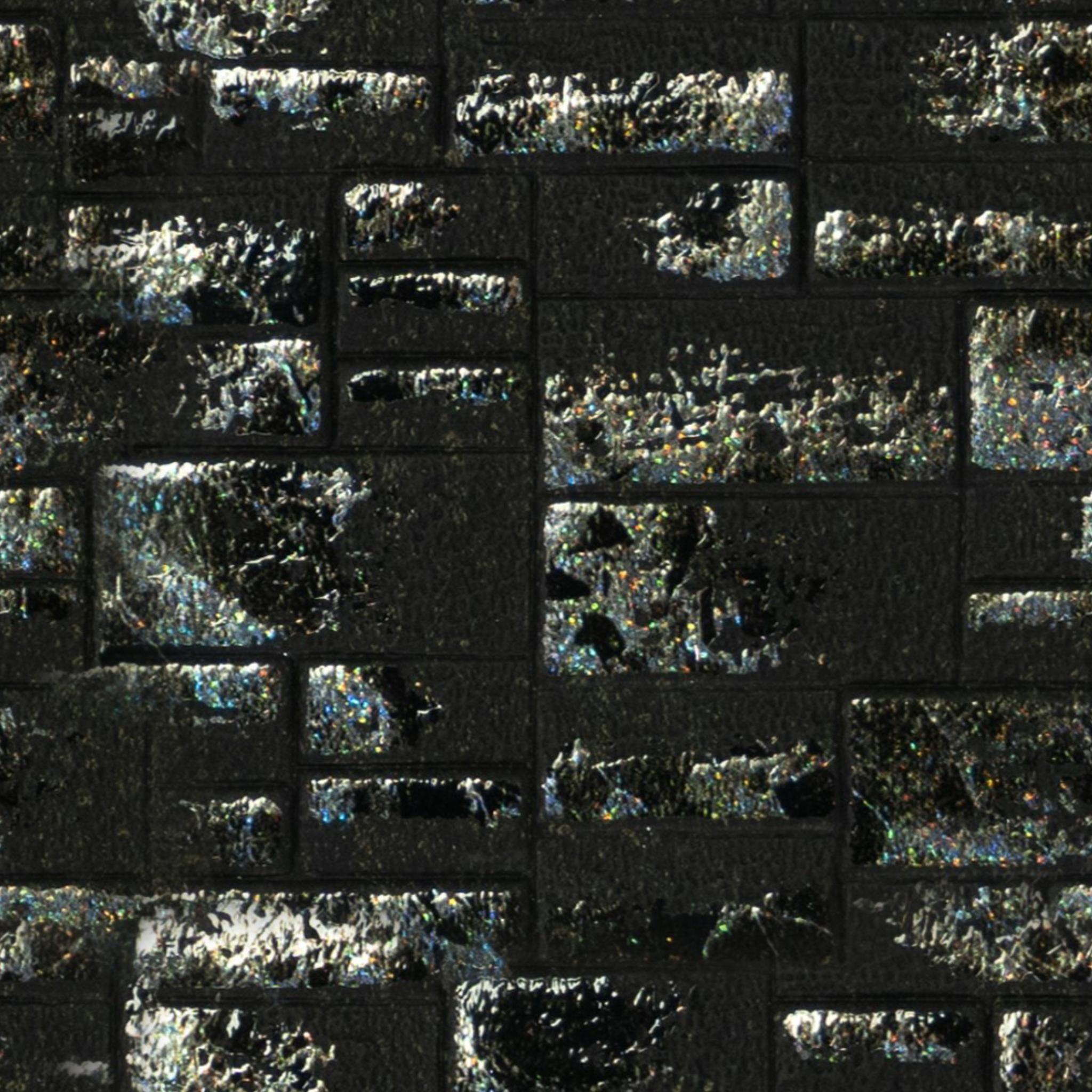 Premium Charcoal Decorative Wall Panel 8x2 ft marble & stone louvers Black PN 04542