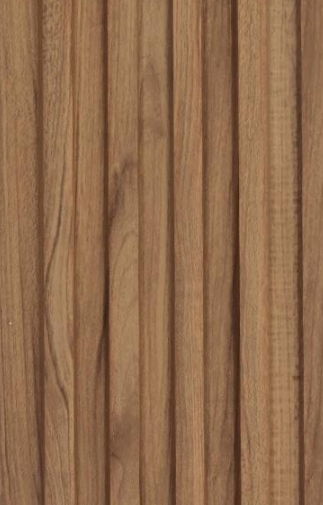 Interlock Charcoal Louvers Wood Earthy Brown 8x0.38 Ft - Pn 02717 G