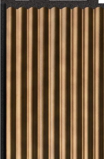 Interlock Charcoal Louvers Plain Colors Bronze Glow 8x0.42 Ft - Pn 02714