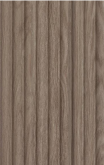 Interlock Charcoal Louvers Wood Driftwood Brown 9.5x0.39 Ft - Pn 02719 P