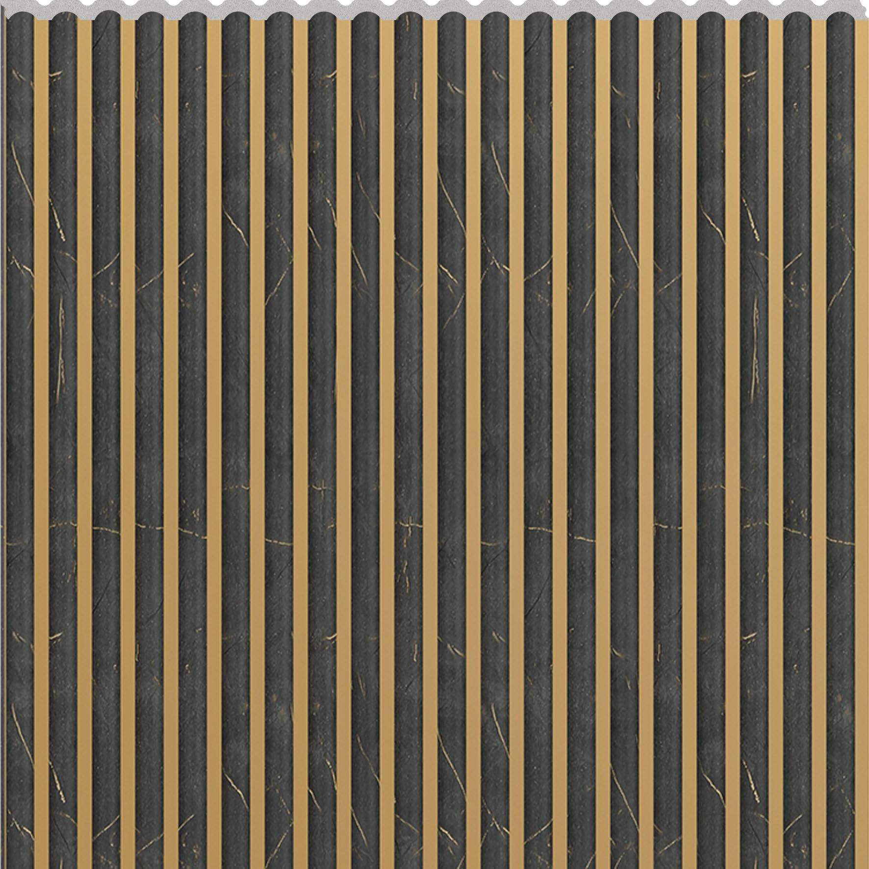 Interlock Wpc Louvers Designer Onyx Gold 9.5x1 Ft - Pn 02732 M