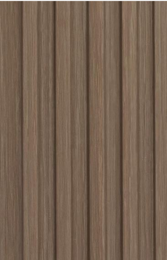 Charcoal Louvers Wood Muted Brown 8x0.38 Ft - Pn 02717 H