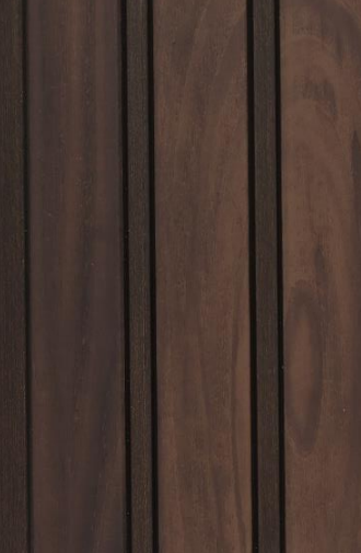 Charcoal Louvers Wood Walnut Brown 9.5x0.39 Ft - Pn 02718 O