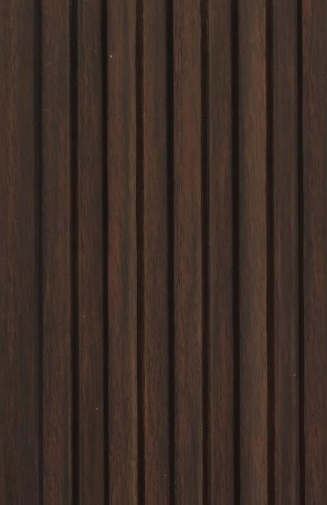 Interlock Charcoal Louvers Wood Espresso Brown 9.5x0.38 Ft - Pn 02717 N