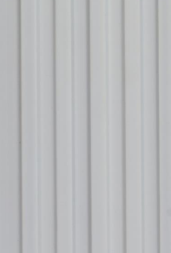 Crisp White Interlock Charcoal Louvers Plain Colors 8x0.38 Ft - Pn 02717 F