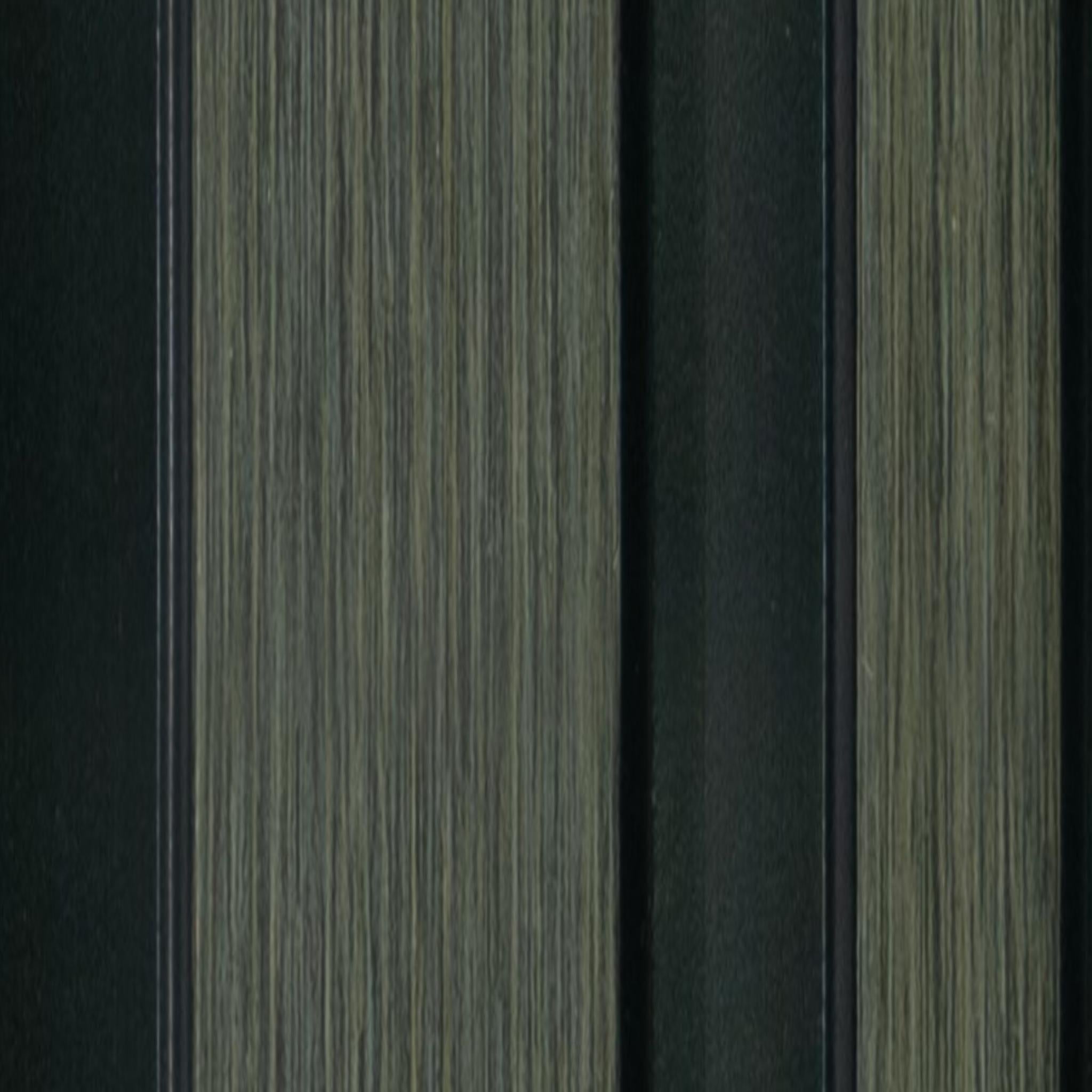 Wooden Effect Charcoal Louver Panel Wood Brown 8x0.41 Ft - Pn 04574
