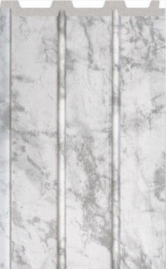 Interlock Charcoal Louvers Marble & Stone Silver 9.5x0.39 Ft - Pn 02712 P