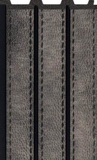 Slate Grey Interlock Charcoal Louvers Fabric 8x0.39 Ft - Pn 02712 E