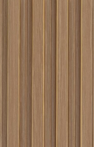 Interlock Charcoal Louvers Wood Honey Oak 9.5x0.38 Ft - Pn 02716 J