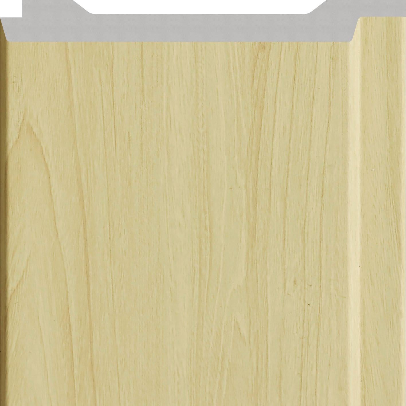 Wood Interlock Charcoal Louvers 8x0.4 ft wood Oak Beige PN 02735