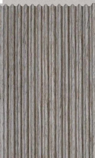 Interlock Charcoal Louvers Wood Weathered Grey 8x0.37 Ft - Pn 02710 E
