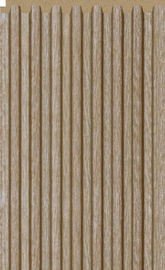 Interlock Charcoal Louvers Plain Colors Warm Brown 9.5x0.4 Ft - Pn 02715 M
