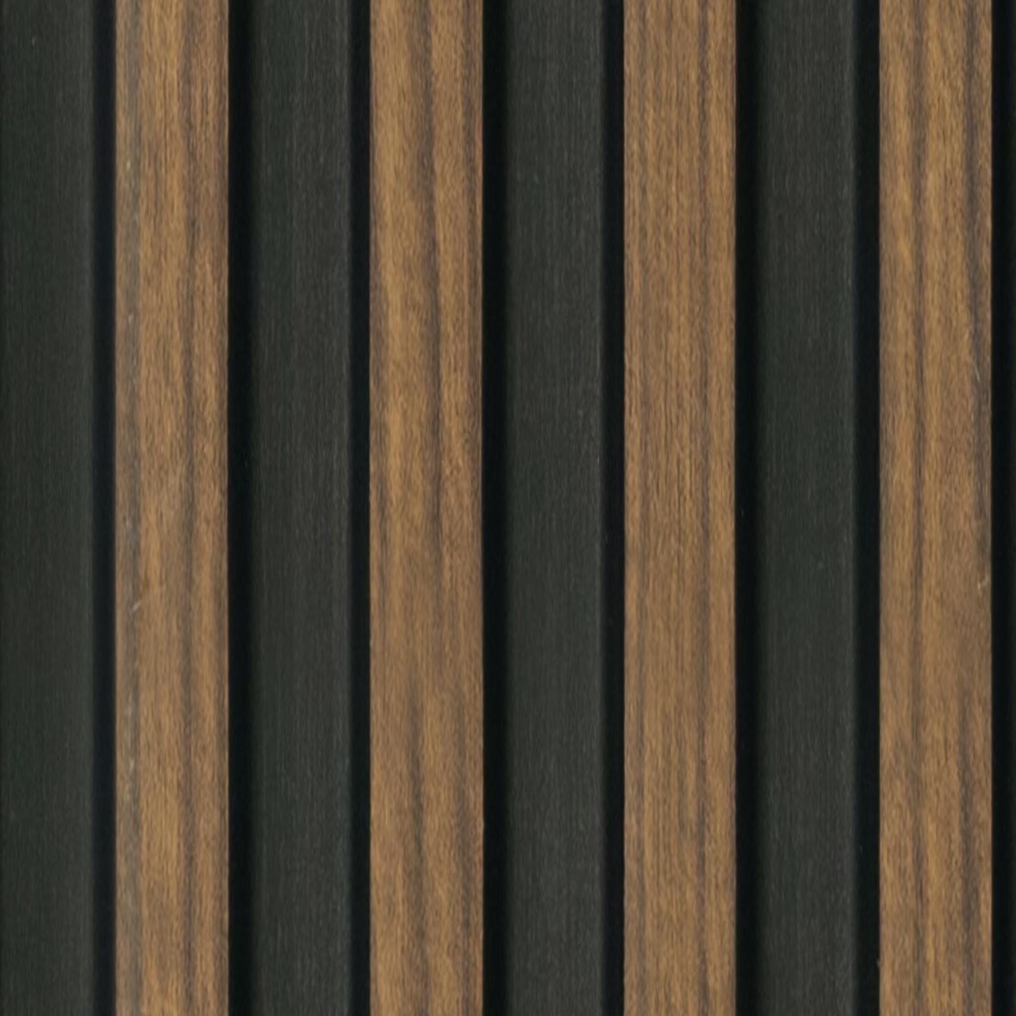 Wooden Effect Charcoal Louver Wood Brown 8x0.41 Ft - Pn 04577