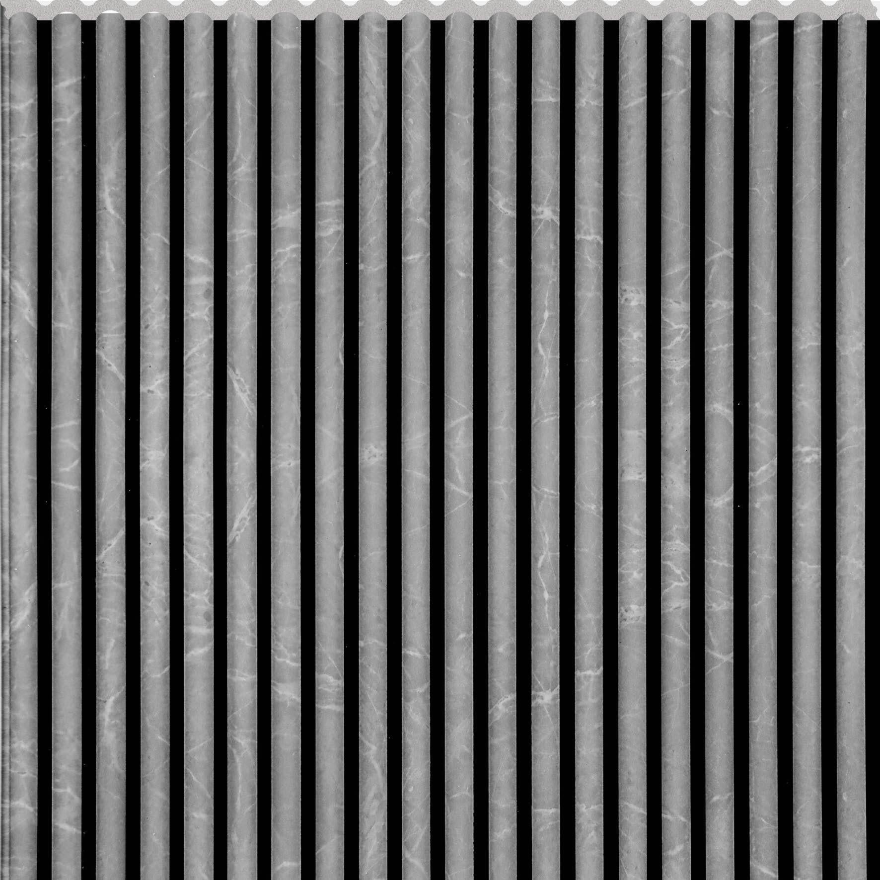 Interlock Wpc Louvers Marble & Stone Charcoal 8x1 Ft - Pn 02732 E