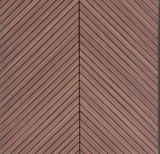 Rustic Chevron Interlock Wpc Louvers Wood 9.5x1 Ft - Pn 02724 G