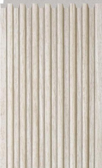 Charcoal Louvers Panel Plain Colors Light Beige 8x0.4 Ft - Pn 02715