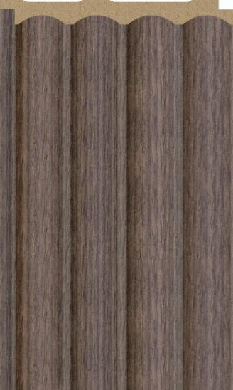 Aged Walnut Interlock Charcoal Louvers Designer 9.5x0.39 Ft - Pn 02713 K