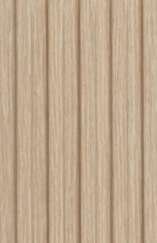 Beige Interlock Charcoal Louvers Wood 9.5x0.38 Ft - Pn 02717 L