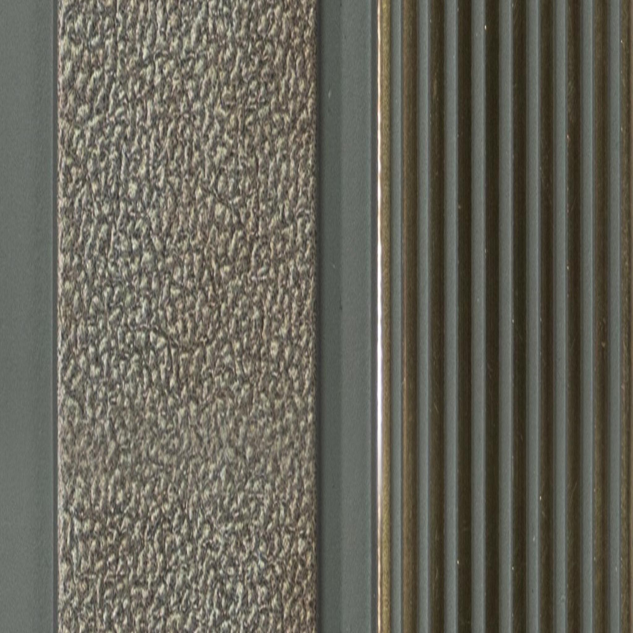 Brown Patterned Charcoal Louver Designer 8x0.41 Ft - Pn 04549