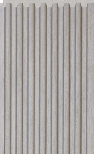 Interlock Charcoal Louvers Plain Colors Light Gray 8x0.4 Ft - Pn 02715 B