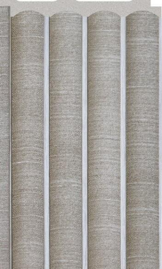 Interlock Charcoal Louvers Designer Stone Linen 9.5x0.39 Ft - Pn 02713 I