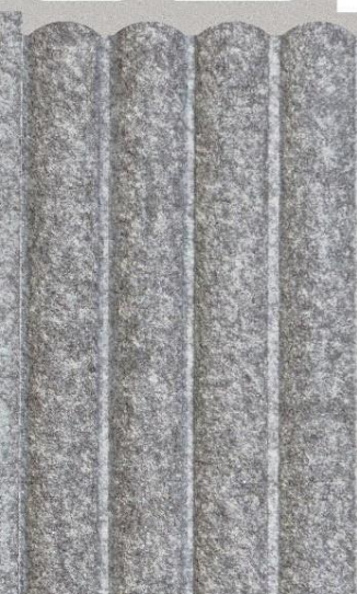 Granite Grey Interlock Charcoal Louvers Designer 9.5x0.39 Ft - Pn 02713 L