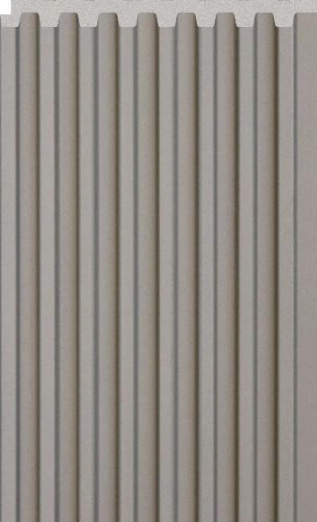 Interlock Charcoal Louvers Plain Colors Warm Grey 8x0.4 Ft - Pn 02715 J