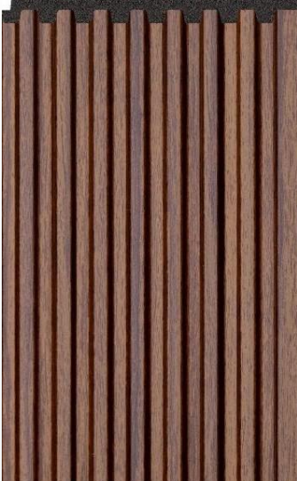 Reddish Brown Interlock Charcoal Louvers Plain Colors 9.5x0.4 Ft - Pn 02715 N