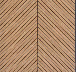Blonde Chevron Interlock Wpc Louvers Wood 9.5x1 Ft - Pn 02724 L