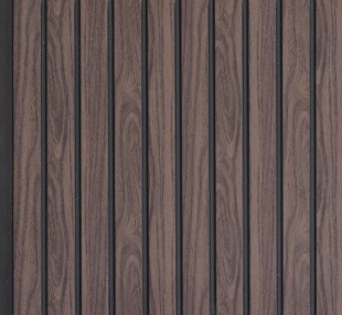 Interlock Wpc Louvers Wood Walnut Brown 9.5x1 Ft - Pn 02727 L