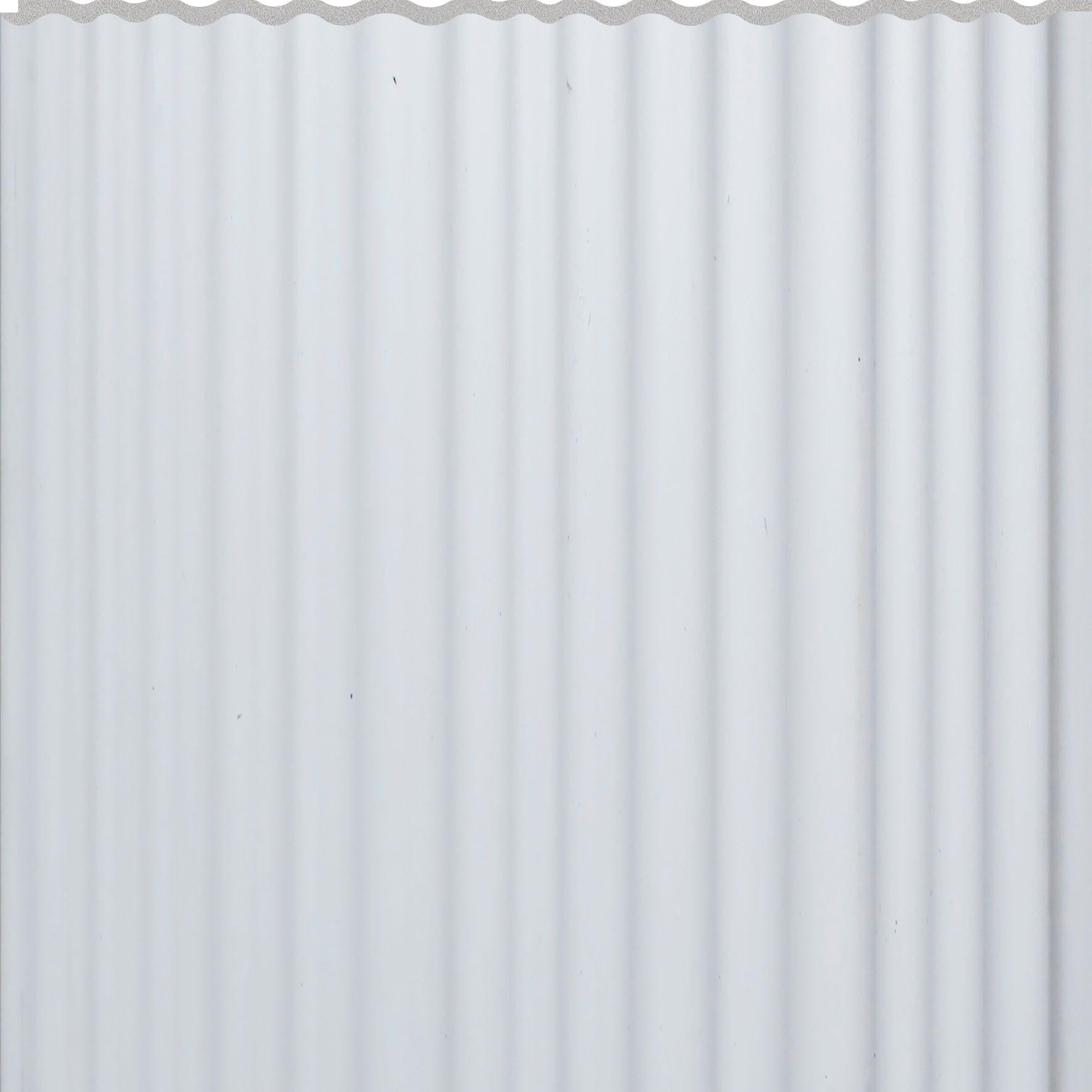 White Ribbed Interlock Wpc Louvers Plain Colors 9.5x1 Ft - Pn 02733 L