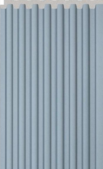 Interlock Charcoal Louvers Plain Colors Pastel Blue 9.5x0.4 Ft - Pn 02715 Q