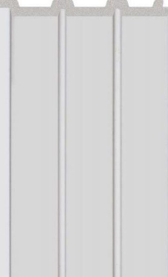 Interlock Charcoal Louvers Plain Colors Pearl White 9.5x0.39 Ft - Pn 02712 N