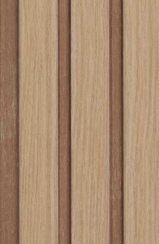 Interlock Charcoal Louvers Wood Light Oak 8x0.39 Ft - Pn 02718 J