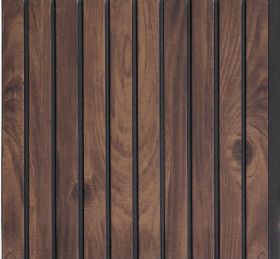Interlock Wpc Louvers Panel Wood Walnut Brown 9.5x1 Ft - Pn 02727 N