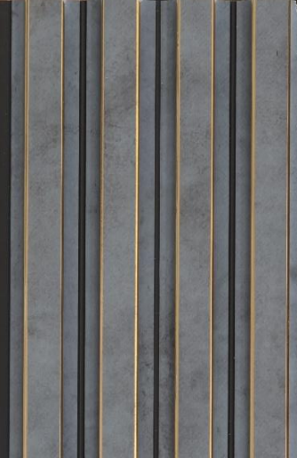 Slate Grey Interlock Charcoal Louvers Designer 9.5x0.38 Ft - Pn 02716 N
