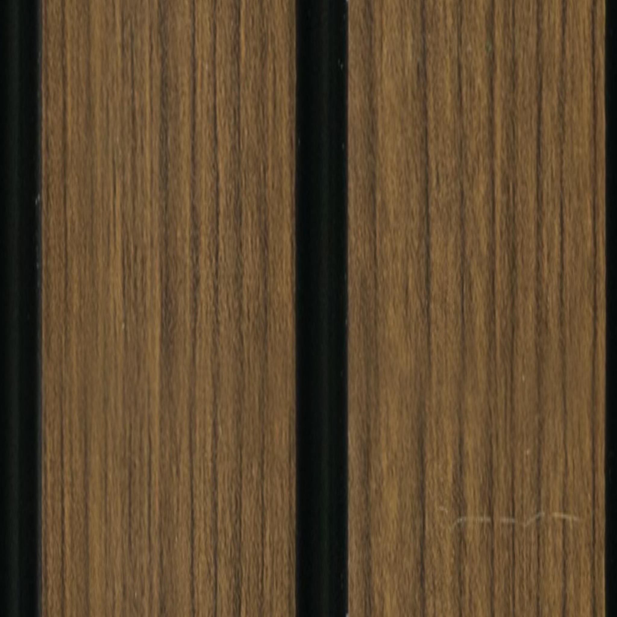 Premium Panel Wooden Effect Charcoal Louver Panel 8x0.41 ft wood Brown PN 04585