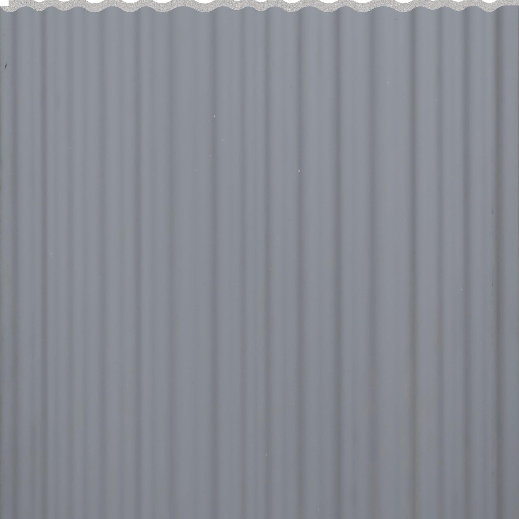 Grey Ribbed Interlock Wpc Louvers Plain Colors 9.5x1 Ft - Pn 02733 J