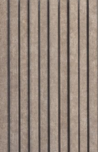 Charcoal Louvers Wood Taupe Gray 8x0.38 Ft - Pn 02717 B